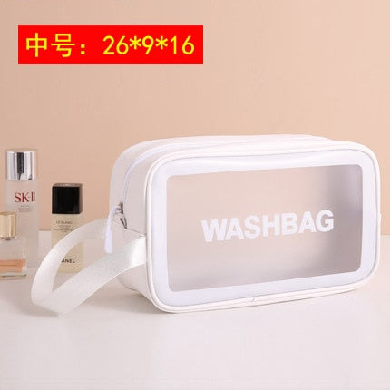 PVC Transparent Makeup Bag Women Wash Bag Travel Organizer Large Capacity Cosmetic Storage Bag Hand Clear Bags Neceser 2020