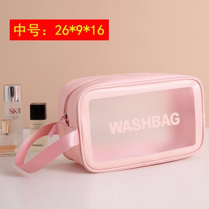 PVC Transparent Makeup Bag Women Wash Bag Travel Organizer Large Capacity Cosmetic Storage Bag Hand Clear Bags Neceser 2020