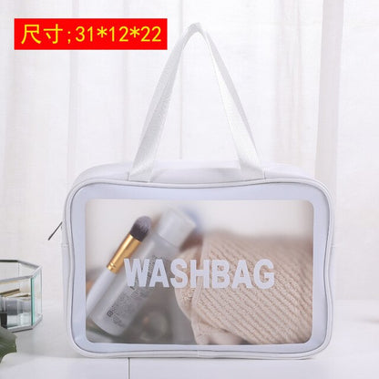 PVC Transparent Makeup Bag Women Wash Bag Travel Organizer Large Capacity Cosmetic Storage Bag Hand Clear Bags Neceser 2020