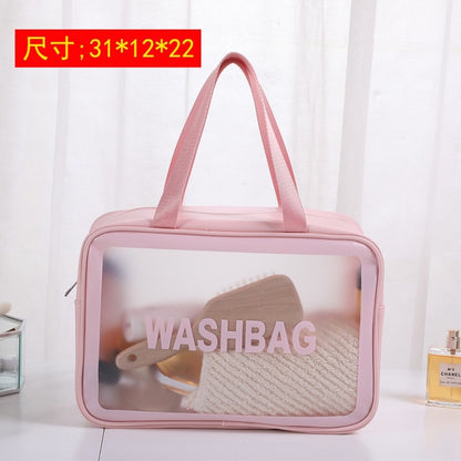 PVC Transparent Makeup Bag Women Wash Bag Travel Organizer Large Capacity Cosmetic Storage Bag Hand Clear Bags Neceser 2020