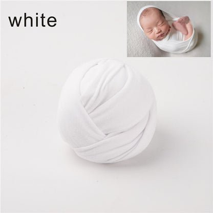 Newborn Photography Props Blanket Props Baby Photo Wrap Swaddling Milk Napped Cotton Stretchable Wraps Photo Shoot Backdrop