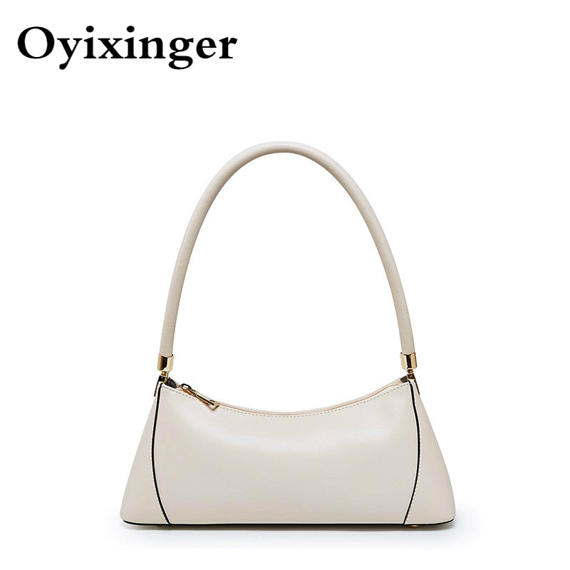 OYIXINGER 2021 New Fashion Underarm Bag Women Leather Baguette Female Shoulder Bag Small Ladies Handbags Female Hand Bags Purses