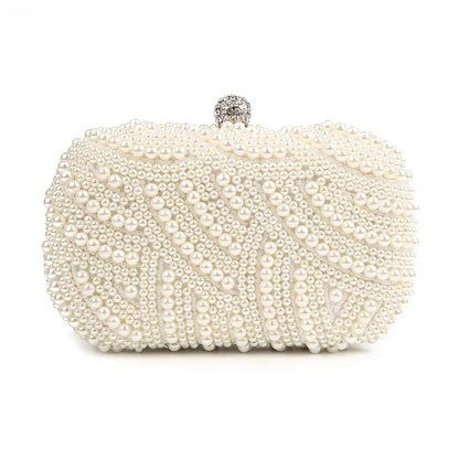 Pearl Clutch Bags Women Purse Ladies white Hand Bags Evening Bags for Party Wedding black Shoulder Bag Bolsa Feminina