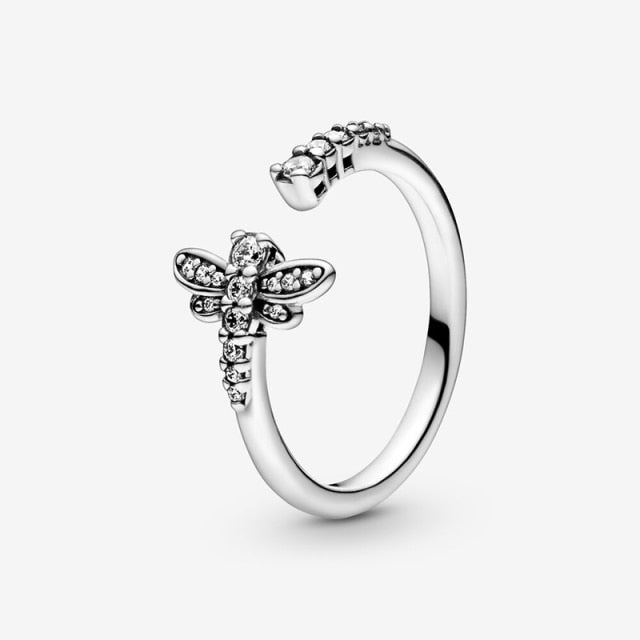 Trendy 925 Sterling Silver Ring Daisy Flower Signature Rings Star Moon Rings Women Engagement Anniversary Silver Jewelry