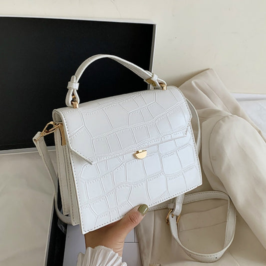 Stone patent white Crossbody Bags For Women 2021 Small Handbag Small Bag PU Leather Hand Bag Ladies Designer