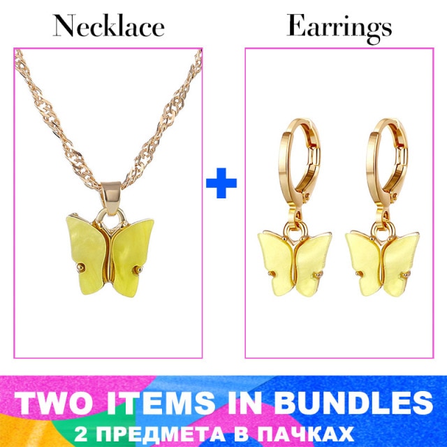 VKME New Fashion Kpop Jewelry Set For Women Crystal Pendant Necklace Unusual Drop Earrings 2021 Trend Woman Earring