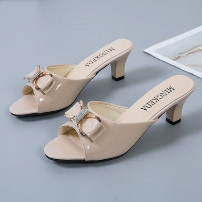 Women Classic Beige High Quality Slip on Heel Pumps Lady Casual Spring & Summer Comfort Heel Shoes Zapato Tacon Alto E5915