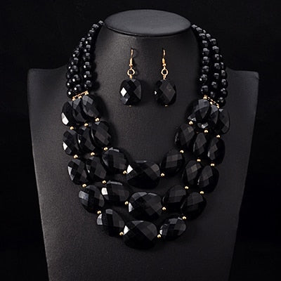 UDDEIN African Beads Jewelry Sets Multi layer Nigerian Wedding Indian Jewelry Sets Luxury Statement Choker Necklace Jewellery