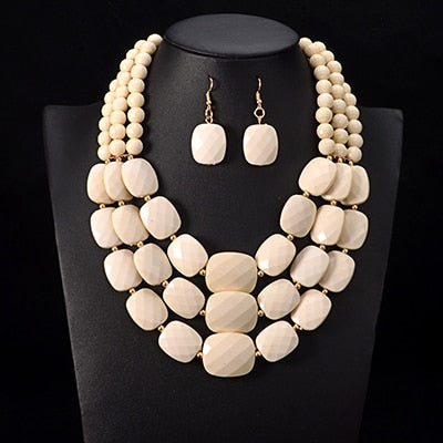 UDDEIN African Beads Jewelry Sets Multi layer Nigerian Wedding Indian Jewelry Sets Luxury Statement Choker Necklace Jewellery