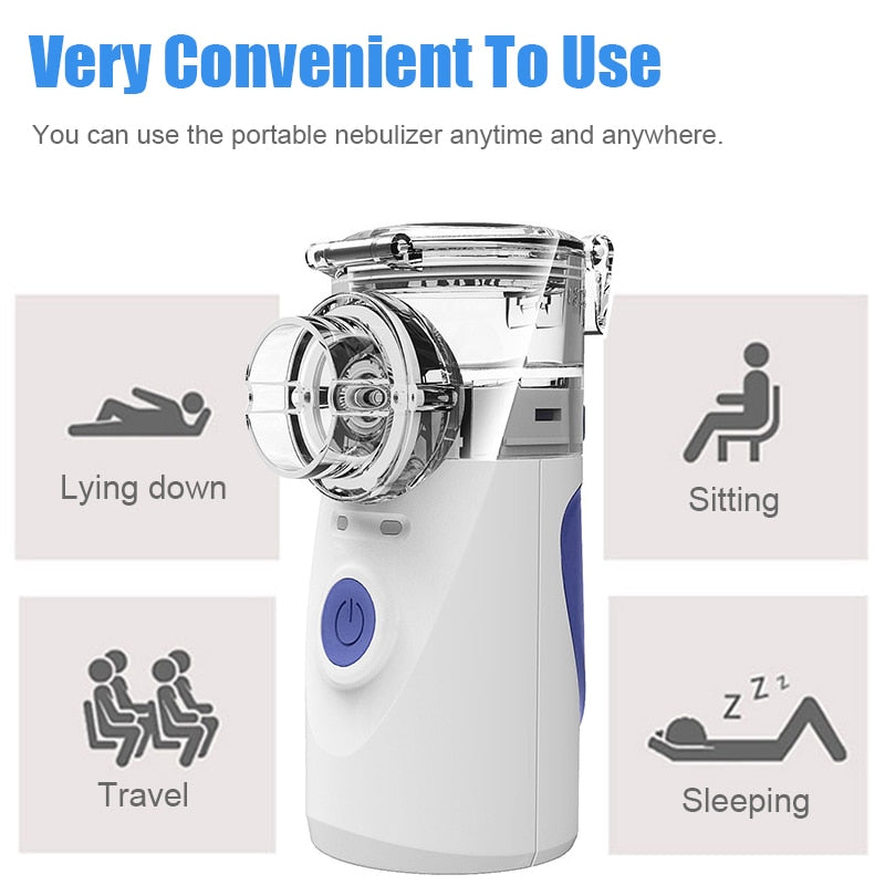 Portable Nebulizer Machine - Inhaler For Adults & Children