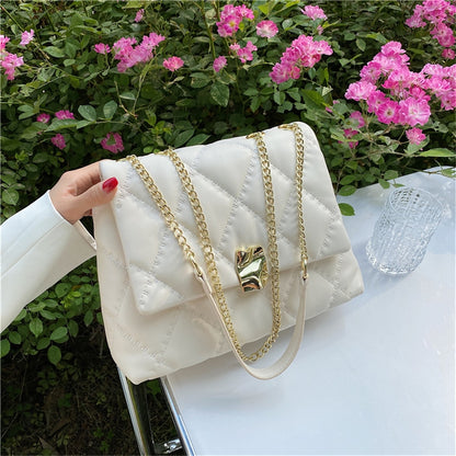 Vintage Chain Designer PU Leather Crossbody Bags for Women 2021 Summer Ladies Large Capacity Handbags Hot Trending Shoulder Bag