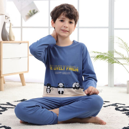 New Teens Clothes Children Clothing Set Big Boys Pajamas Sets Boys Cotton Sleepwear Full Sleeve Pyjamas Kids Home Clothes 4-18Y