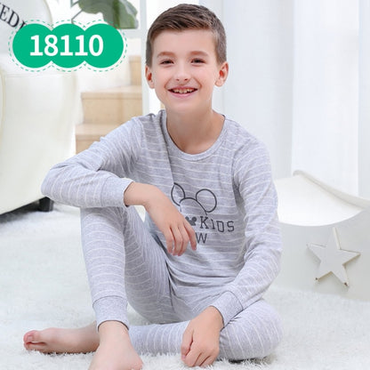 New Teens Clothes Children Clothing Set Big Boys Pajamas Sets Boys Cotton Sleepwear Full Sleeve Pyjamas Kids Home Clothes 4-18Y