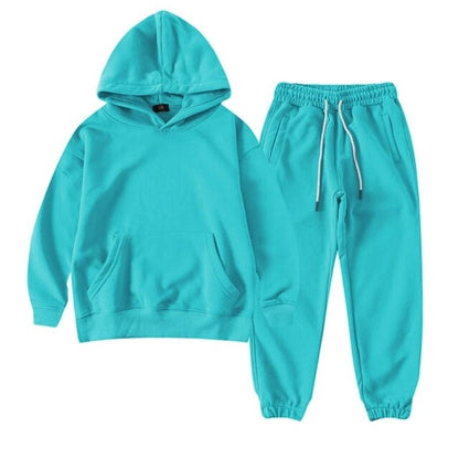 Teen Spring Boys Clothing Set 2021 Winter New Casual Thicken Hoodie Tops Sport Pant 2Pcs Suit for Boys Clothes Kids Outfits 10 Y